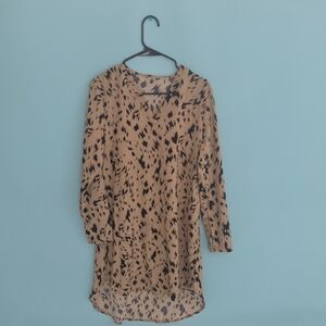 Stylish Tan and Black Women's Dress